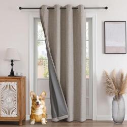 Joydeco 100% sötétítő függöny lenvászon hatással, hőszigetelő - linen - 210x132 cm