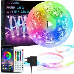 HOVVIDA RGB LED szalag app- és távirányítással - 5 m (150 LED)