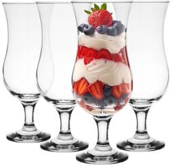 Glasmark Krosno Koktélpohár Készlet 4 db - Longdrink Gin Sör Víz Smoothie Pohár, 420 ml, Átlátszó, Mosogatógépben Mosható