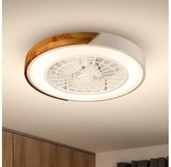 Brilagi Brilagi-LED Lampă dimabilă cu ventilator, LED/30W/230V, 3000-6500K, alb/stejar + telecomandă (BG1615)