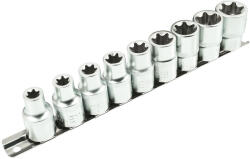 VERKE Torx dugókulcs-fej készlet 1/2" E10-E24 9db 66311 (V39112)