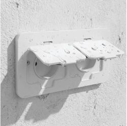 Brilagi - Priză dublă încastrabilă pentru bucătărie INBOX IP55 albă dreptunghiulară (BG3317A)