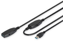 ASSMANN DA-73106, 15 M, USB A, USB A, USB 3.2 Gen 1 (3.1 Gen 1), 5 Gbit/s, Fekete (DA-73106)