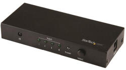 StarTech VS421HD20, HDMI, Fekete, 60 Hz, 1280 x 720 (HD 720), 1920 x 1080 (HD 1080), 1920 x 1200 (WUXGA), 2560 x 1600 (WQXGA), 3840 x 2160, Biztosított áramellátás, 3840 x 2160 pixelek (VS421HD20)