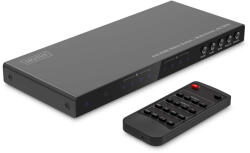 ASSMANN DS-55345, AV mátrixváltó, 3840 x 2160 pixelek, 10, 2 Gbit/s, Fekete, Fém, Gombok, Távirányító (DS-55345)