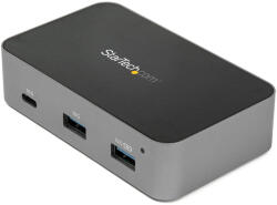 StarTech HB31C3A1CS, USB 3.2 Gen 2 (3.1 Gen 2) Type-C, USB 3.2 Gen 2 (3.1 Gen 2) Type-A, USB 3.2 Gen 2 (3.1 Gen 2) Type-C, 10000 Mbit/s, Fekete, Szürke, Alumínium, Műanyag, Link, Biztosított áramellátás (HB31C