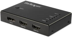StarTech VS421HDDP, HDMI/DisplayPort, Fém, Fekete, 60 Hz, 1280 x 720 (HD 720), 1920 x 1080 (HD 1080), 1920 x 1200 (WUXGA), 2560 x 1600 (WQXGA), 3840 x 2160, . . . , 4096 x 2160 pixelek (VS421HDDP)