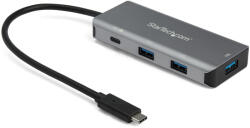 StarTech HB31C3A1CPD3, USB 3.2 Gen 2 (3.1 Gen 2) Type-C, USB 3.2 Gen 2 (3.1 Gen 2) Type-A, USB 3.2 Gen 2 (3.1 Gen 2) Type-C, 10000 Mbit/s, Fekete, Szürke, Alumínium, Műanyag, 85 W (HB31C3A1CPD3)