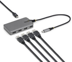 StarTech 5G4AC-USB-C-HUB, USB 3.2 Gen 1 (3.1 Gen 1) Type-C, 5000 Mbit/s, Szürke, Műanyag, 0, 3 M, USB (5G4AC-USB-C-HUB)