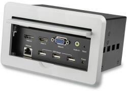 StarTech BOX4HDECP2, 3840 x 2160 pixelek, 1280 x 720 (HD 720), 1920 x 1080 (HD 1080), 1920 x 1200 (WUXGA), 2560 x 1600 (WQXGA), 3840 x 2160, 16: 9, Ezüst, 15, 2 M, CE, FCC, TAA, REACH (BOX4HDECP2)