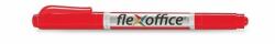 FlexOffice alkohos marker, 0, 4/1, 0 mm, kúpos, kétvégű, "pm01", piros (186D3)