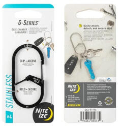 Nite Ize G-series #2 segéd karabiner fekete