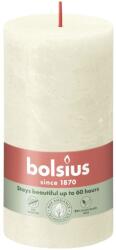  Lumânare cilindrică Bolsius Rustic Shine Soft Pearl crem 68x130mm