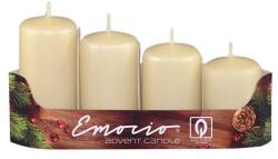 Emocio Lumanari de Advent 4buc diam. Lumanari Perla Crem de 40 mm