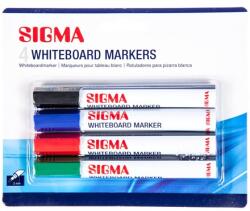SIGMA Marker pentru tablă albă, mix de culori, 4 buc