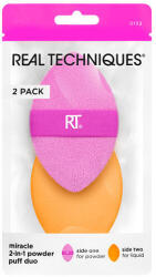  REAL TECHNIQUES Puf de pudră Miracle 2 în 1, 2 buc