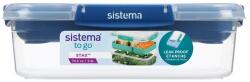  Cutie alimentară impermeabilă Sistema Divided To Go STAX, 2, 2 l, albastră