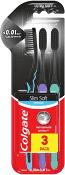 Colgate Periuță de dinți Charcoal Slim Soft, 3 bucăți