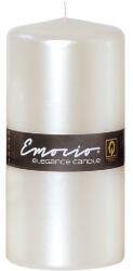  Lumânare Emocio Elegance Cilindru, Alb Perlat, 100x200mm