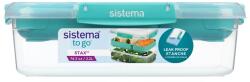  Cutie alimentară impermeabilă Sistema Divided To Go STAX, 2, 2 l, verde