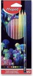  Creioane colorate Maped Deepsea Paradise 12 buc