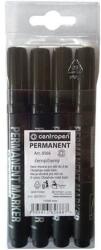  Marker permanent Centropen 8566 negru, 4 buc