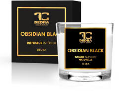  OBSIDIAN NEGRU | lumânare votivă din soia | PARFUMIA® | 55 ml