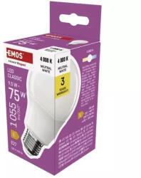  RP=2.00 - Bec LED Emos 9.5w (75w) e27 a60 alb cald 1 buc