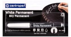 Centropen Marker permanent alb, 12 buc