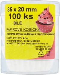  Formă de patiserie (100 buc/cutie) 35x20mm albă
