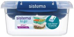  Cutie alimentară impermeabilă Sistema Divided To Go STAX, 1, 15 l, albastră