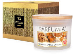  FURSECURI ȘI CARAMEL SĂRAT | lumânare din soia | 2 fitiluri | PARFUMIA® | 400 ml