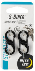 Nite Ize S-Biner Microlock segéd karabiner fekete
