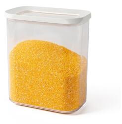 Flippy Élelmiszertároló doboz, Flippy, 1, 5L, Fehér fedél, ABS+szilikon, 14, 5 x 9 x 16, 7 cm, Átlátszó (134606)