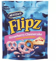 McVities Flipz Pretzels Cheesecake cu căpșuni 70g