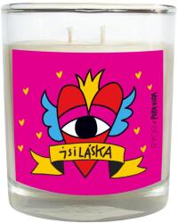 Ryor Lumânare - PuraVida cu parfum de rufe curate EȘTI IUBIRE - 210 g