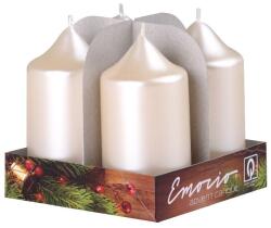  Lumânări crem Perla cu cilindru de Advent Emocio 4 buc 40x75