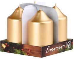 Emocio Lumânări cilindrice Advent, 4 buc. , 50x90 cm, metalice, aurii