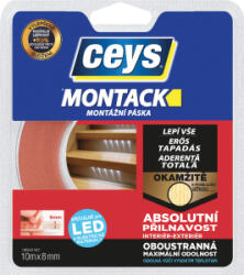  Bandă de montare Ceys Montack pentru cabluri LED, 18 mm × 10 m