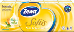  Șervețele de hârtie Zewa Softis Soft & Sensitive cu 4 straturi, 10×9 buc