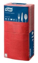  Șervețele de hârtie TORK cu 2 straturi 24x24cm roșii - 200 buc