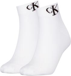 Calvin Klein CALVIN KLEIN, Rövid szárú logós zokni szett - 2 pár, Koptatott fekete, Fehér, 39-42 (701228813-002-39-42)