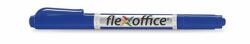 FlexOffice alkohos marker, 0, 4/1, 0 mm, kúpos, kétvégű, "pm01", kék (186D1)