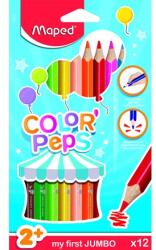  Creioane colorate triunghiulare Maped Color'Peps Jumbo 2+ 12 culori 1 buc