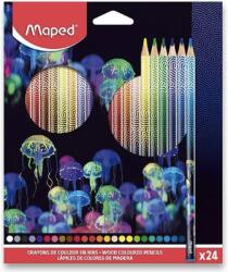  Creioane colorate Maped Deepsea Paradise 24 buc