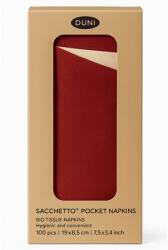 Duni Sachet tacâmuri cu șervețele Sacchetto Bordeaux 100 buc