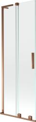 Mexen Velar L fürdőkádparaván 2-szárnyú toló 75 x 150 cm, átlátszó, rózsaarany - 896-075-003-01-60