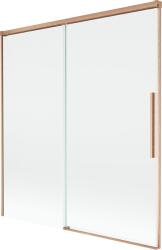 Mexen Rox 2-szárnyú, toló kádparaván 150 x 150 cm, átlátszó, szálcsiszolt réz - 8C9-150-001-65-00