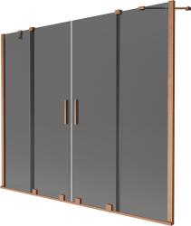 Mexen Velar Duo kétszárnyú, eltolható kádparaván 200 x 150 cm, grafit, kefe bronz - 896-200-000-42-65