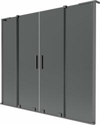 Mexen Velar L Duo 2 szárnyú tolózuhany paraván 170 x 150 cm, grafit, gun metal - 896-170-003-42-95